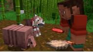 Wolf armor can be repaired using scutes (Image via Mojang Studios)